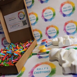 Magnet:Paint Your Own Dinosaur Party Boxes. Personalised Party Bags, Party Pack, kids craft kit, children's party gift set, party bag filler afbeelding 9