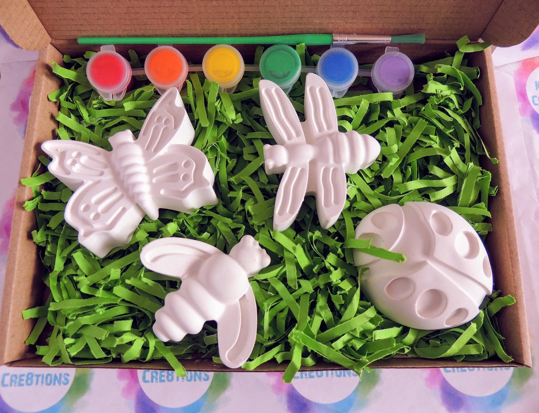 Paint Your Own Bugs Craft Kit Ladybird, Butterfly, Bee & Dragon Fly