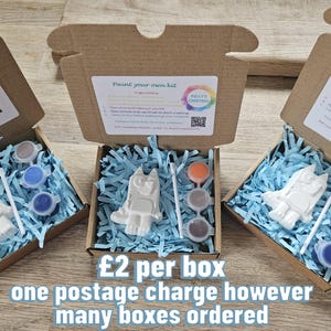 Paint Your Own Dog Party Favour, Kids Craft Kit, Handmade Plaster Figure image 1