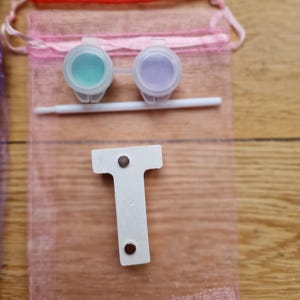 Paint Your Own Initial Bag. Personalised Party Bags, Party Pack, kids craft kit, children's party gift, party bag filler, party favour image 6
