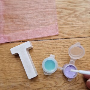 Paint Your Own Initial Bag. Personalised Party Bags, Party Pack, kids craft kit, children's party gift, party bag filler, party favour image 8