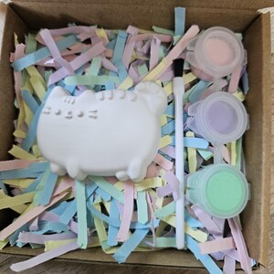 Paint Your Own Cute Cat Party Favour, Kids Craft Kit, Handmade Plaster Figure image 2