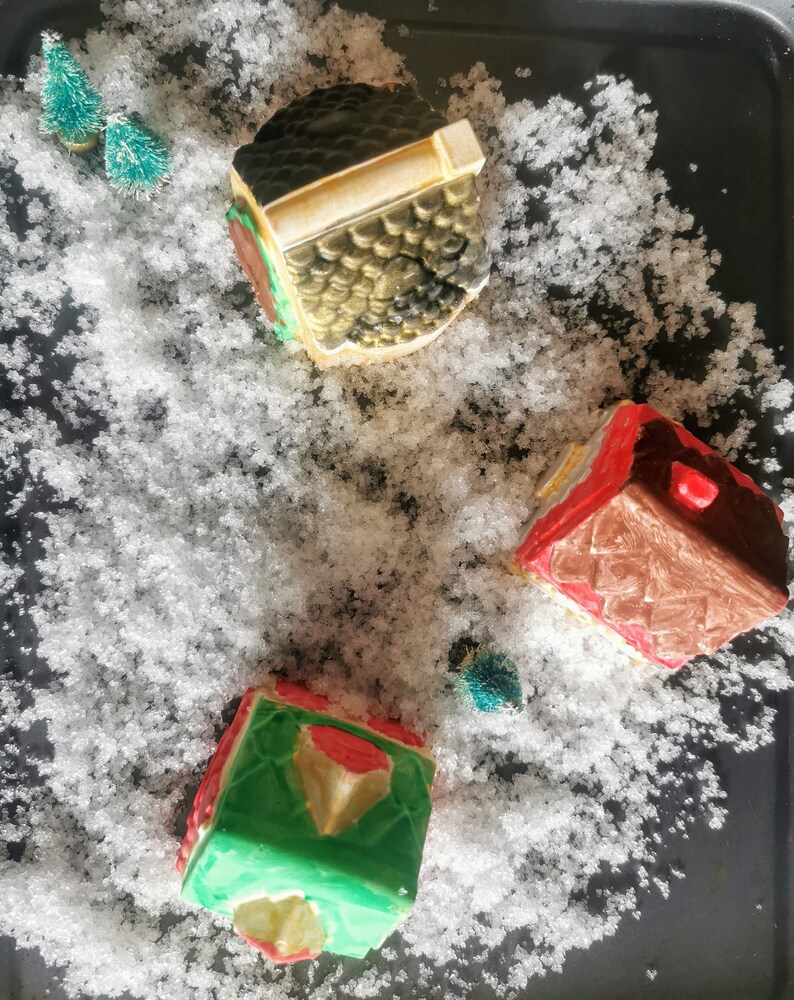 Paint Your Own Christmas Village. Paint your own kit, kids craft kit, children's gift idea, Birthday gift, Christmas Eve Box. image 7