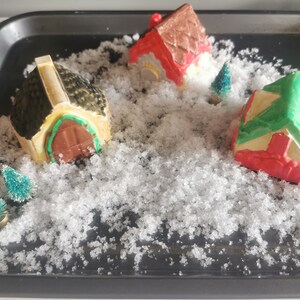 Paint Your Own Christmas Village. Paint your own kit, kids craft kit, children's gift idea, Birthday gift, Christmas Eve Box. image 6