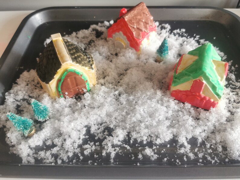 Paint Your Own Christmas Village. Paint your own kit, kids craft kit, children's gift idea, Birthday gift, Christmas Eve Box. image 6