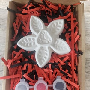 Paint Your Own Monster flower Set. Gift box set for kids, kids craft kit, mother's day gift idea, kids activity image 1