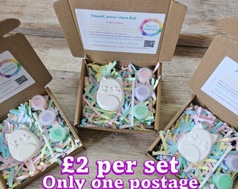 Paint Your Own Cat Party Favour, Kids Craft Kit, Handmade Plaster Figure