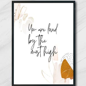 You're So Loved by the Most High - Inspirational Wall Art Poster | Uplifting Islamic Quote | Elegant Home Decor