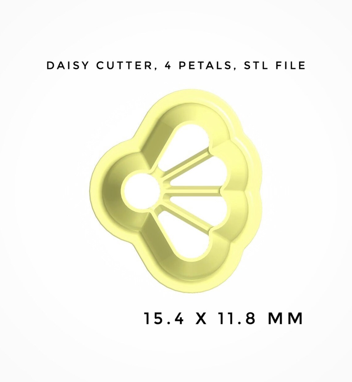 Daisy 3d cutter stl file flower cutter 3d printing stl 3d Etsy