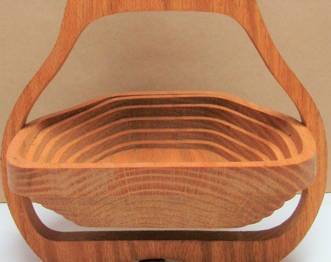 Vintage JOHN KEIM Pear Tree Baskets Amish Folding Collapsible WOOD