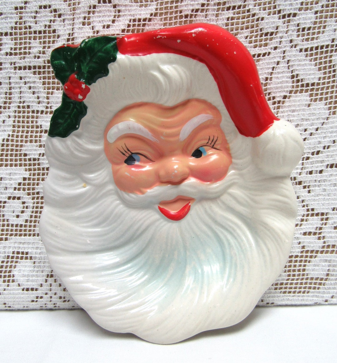 Vintage Ceramic CHRISTMAS SOAP DISH Santa Claus Made in Japan Etsy