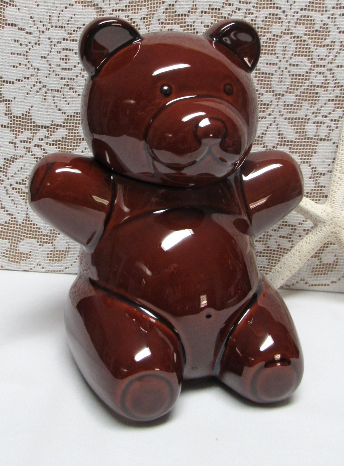 Vintage ARAMIS Cologne Chocolate Brown Teddy Bear Pottery COOKIE
