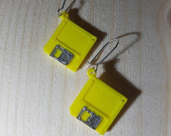 Diskette Earring retro 80's Disk 3.5 For Teen Girl Women's