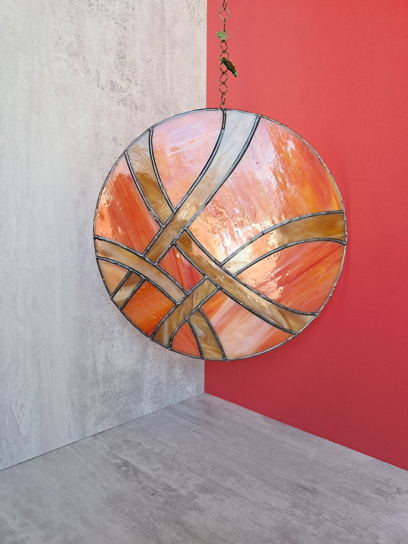 Sigil Sanctum. Stain Glass Panel. Suncatcher. Vitral Art as a Gift for