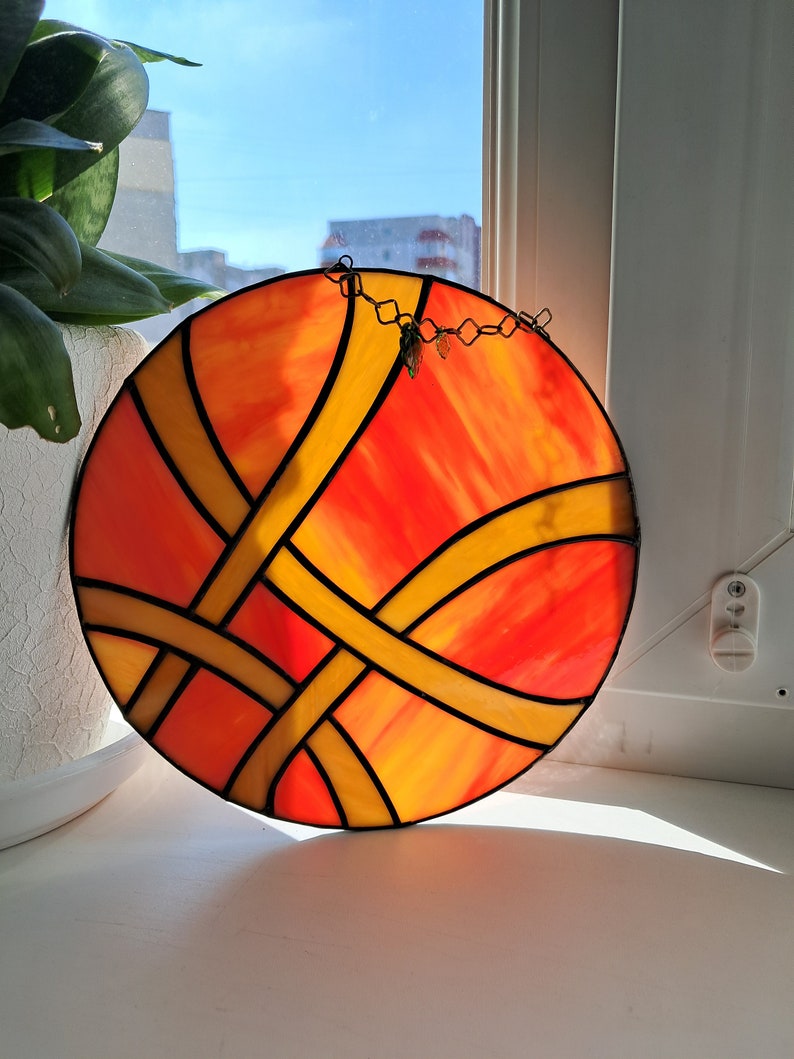 Sigil Sanctum. Stain Glass Panel. Suncatcher. Vitral Art as a Gift for