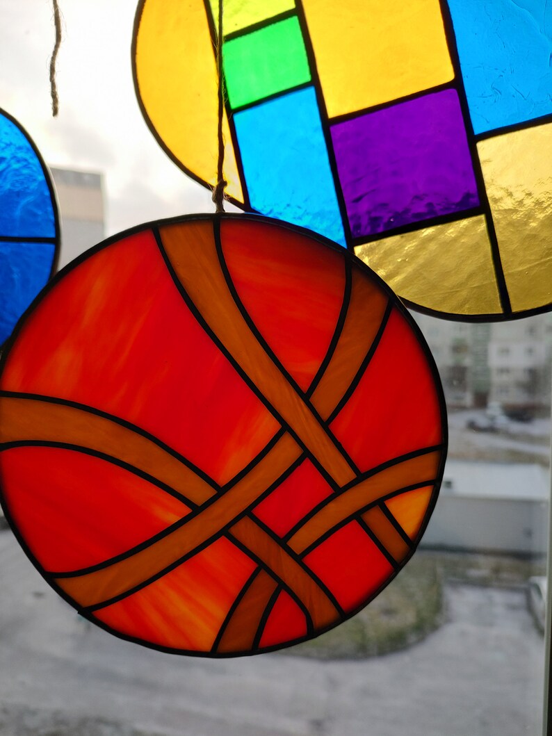 Sigil Sanctum. Stain Glass Panel. Suncatcher. Vitral Art as a Gift for