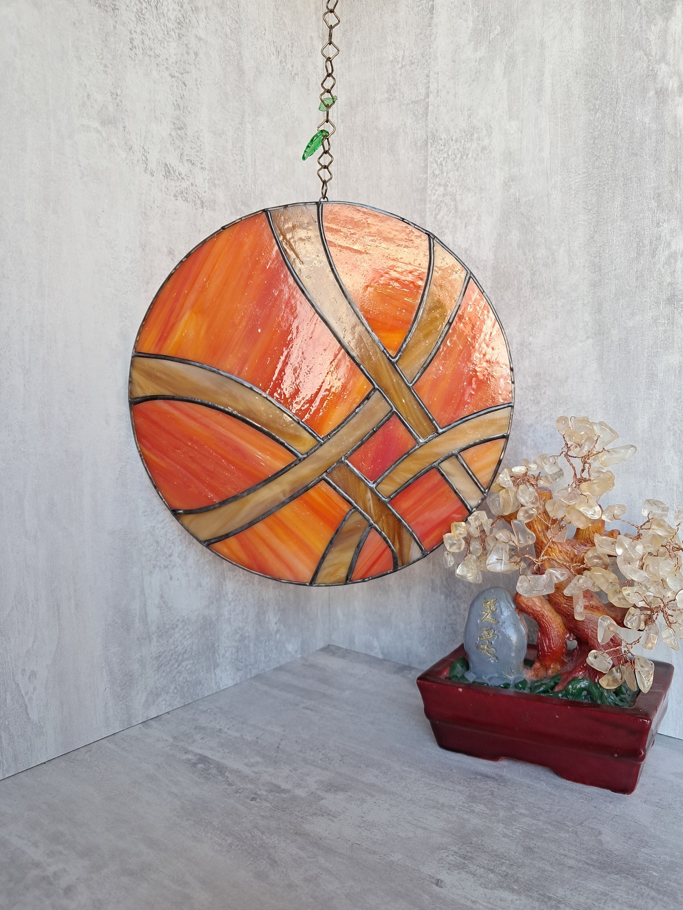 Sigil Sanctum. Stain Glass Panel. Suncatcher. Vitral Art as a Gift for