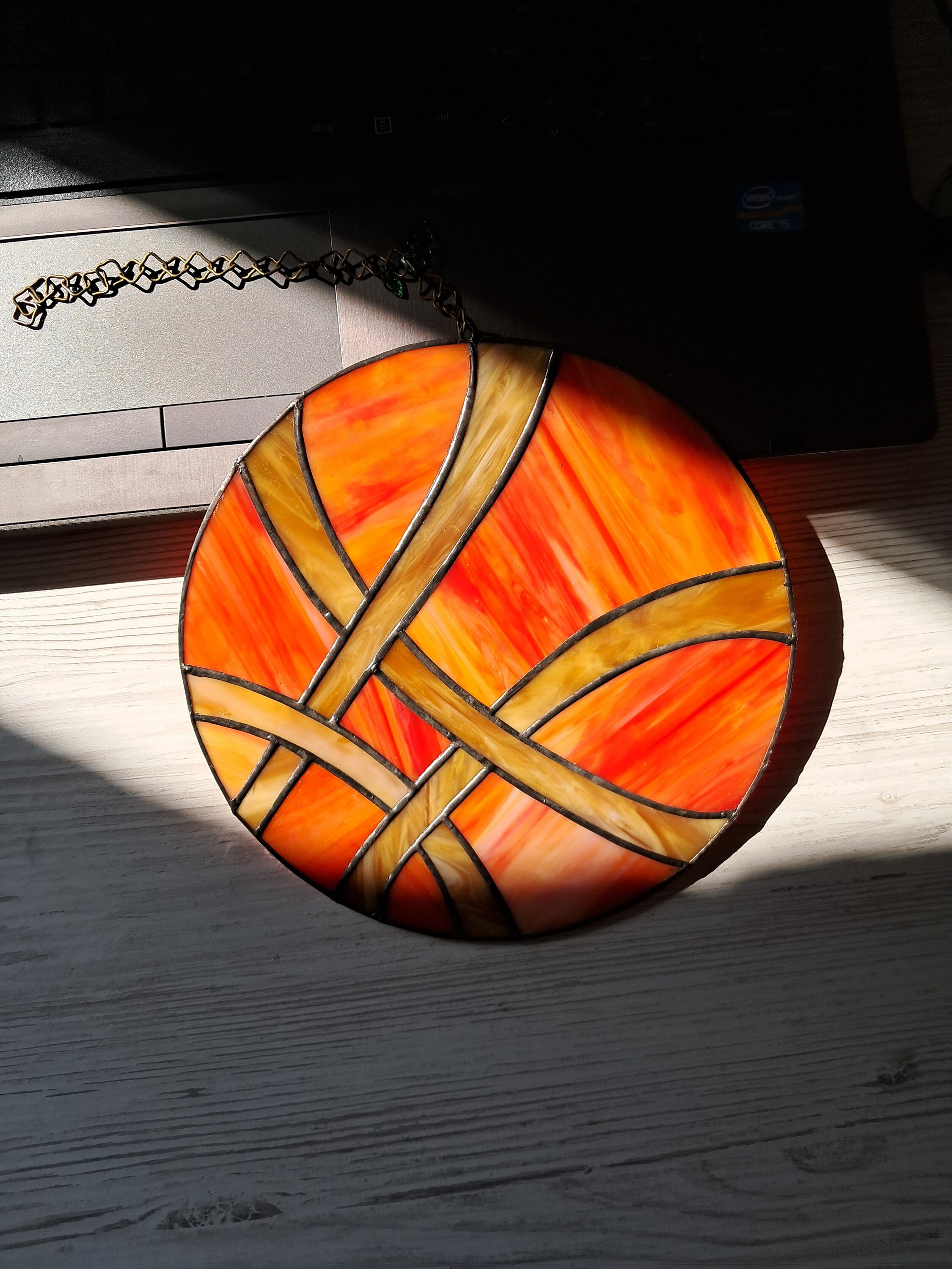 Sigil Sanctum. Stain Glass Panel. Suncatcher. Vitral Art as a Gift for