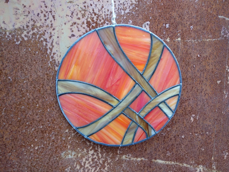 Sigil Sanctum. Stain Glass Panel. Suncatcher. Vitral Art as a Gift for