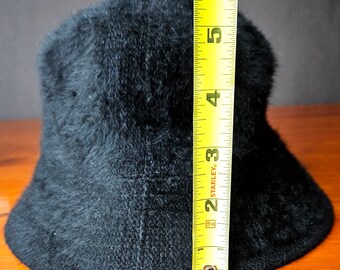 Vintage Black Fluffy 80 Percent Angora, 20 Percent Nylon