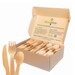 Disposable Wooden Forks, Spoons, Knives Set by Woodable | Alternative to Plastic Cutlery - FSC Certified - Eco Biodegradable Replacements 