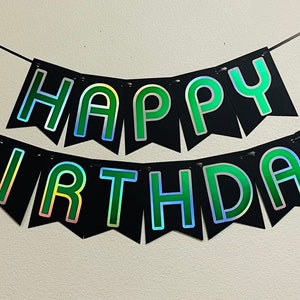 Outer Space Birthday Party Banner | Alien Birthday Decorations | Galaxy Birthday Decor