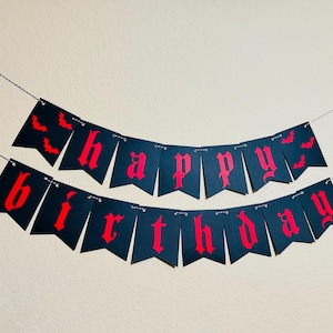 Goth Birthday Banner | Spooky Birthday Party Banner