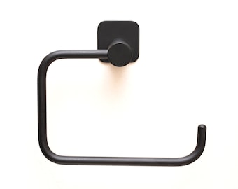 Black toilet paper holder