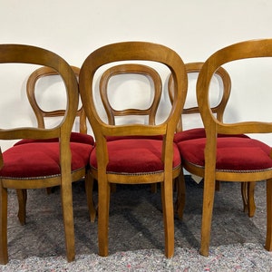 1 sur 5 chaises de salle à manger italiennes vintage, sculptées à la main, meubles de style art nouveau / meubles vintage / chaises anciennes / meubles anciens image 4