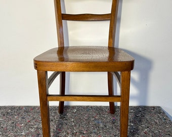 Vintage Dining Chair Wood and Cane,  Art Decoo Chair, Mid Century Modern, Retro Wood Chair , retro decor , vintage decor , dining chair