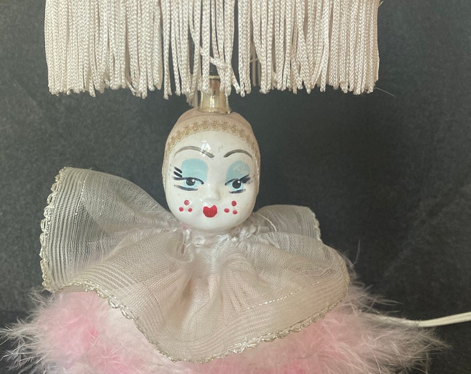 80s Clown Lamp, Pierrot Clown Lamp, Romantic, Bedside Light, Iconic 80s ...