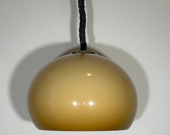 MEBLO LAMP / Pendant Hanging Light by Harvey Guzzini / Italy Mid-century 60s /70s/ Jolly Brown pendant lamp / vintage lamp / plastic lamp /