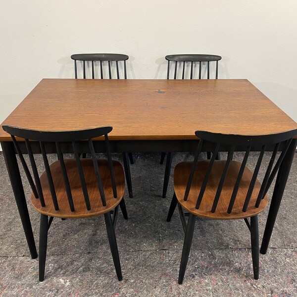Retro Kitchen Table and Chairs Etsy