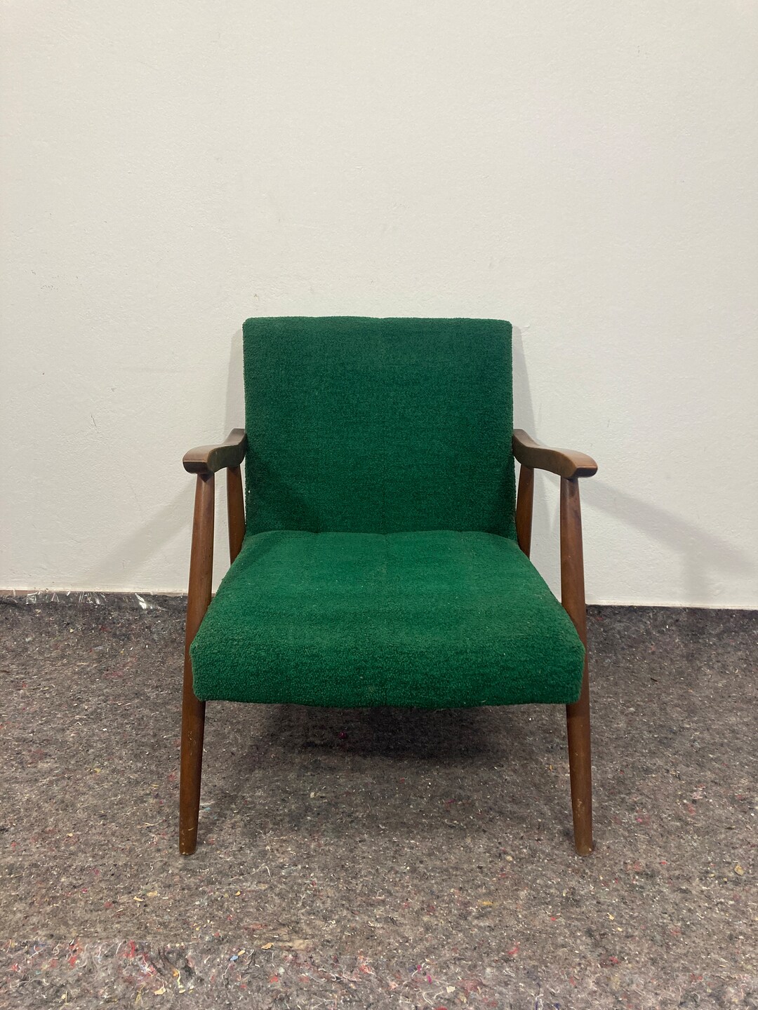 Retro Armchair Mid Century Modern green Armchair Etsy