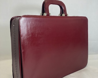 Business Koffer/ Schwarze Diplomaten-Aktentasche/ Vintage Koffer/ Vintage Dokumententasche/ Retro Koffer