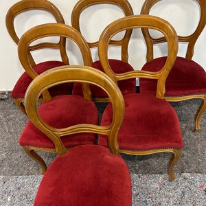 1 sur 5 chaises de salle à manger italiennes vintage, sculptées à la main, meubles de style art nouveau / meubles vintage / chaises anciennes / meubles anciens image 2