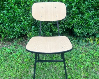 1 of 2 Vintage School Industrial Metal and Wood Chair / Industrial vintage chair / Old School Metall Chair