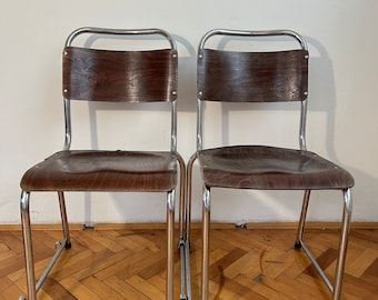 Sedie della metà del secolo / Sedie Thonet / Mobili vintage / Mobili Bauhaus / sedie vintage / sedie retrò / minimaliste / sedie da pranzo