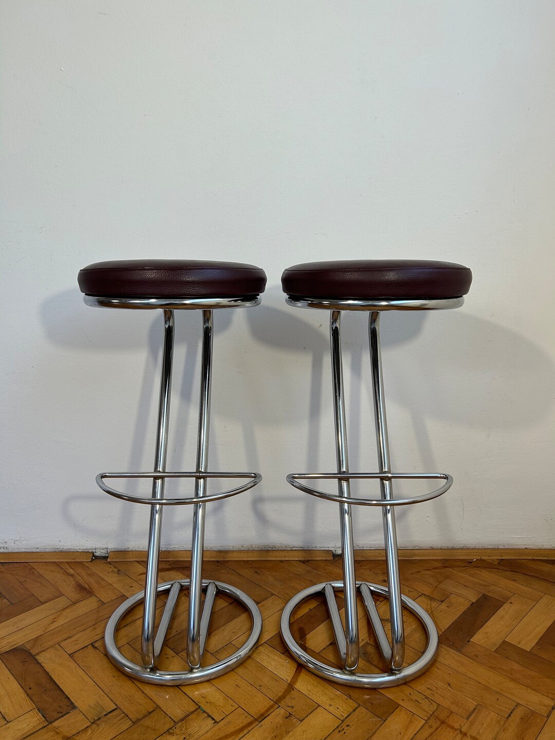 Mid Century Modern Chrome Bar Stool /vintage Bar Stool Etsy
