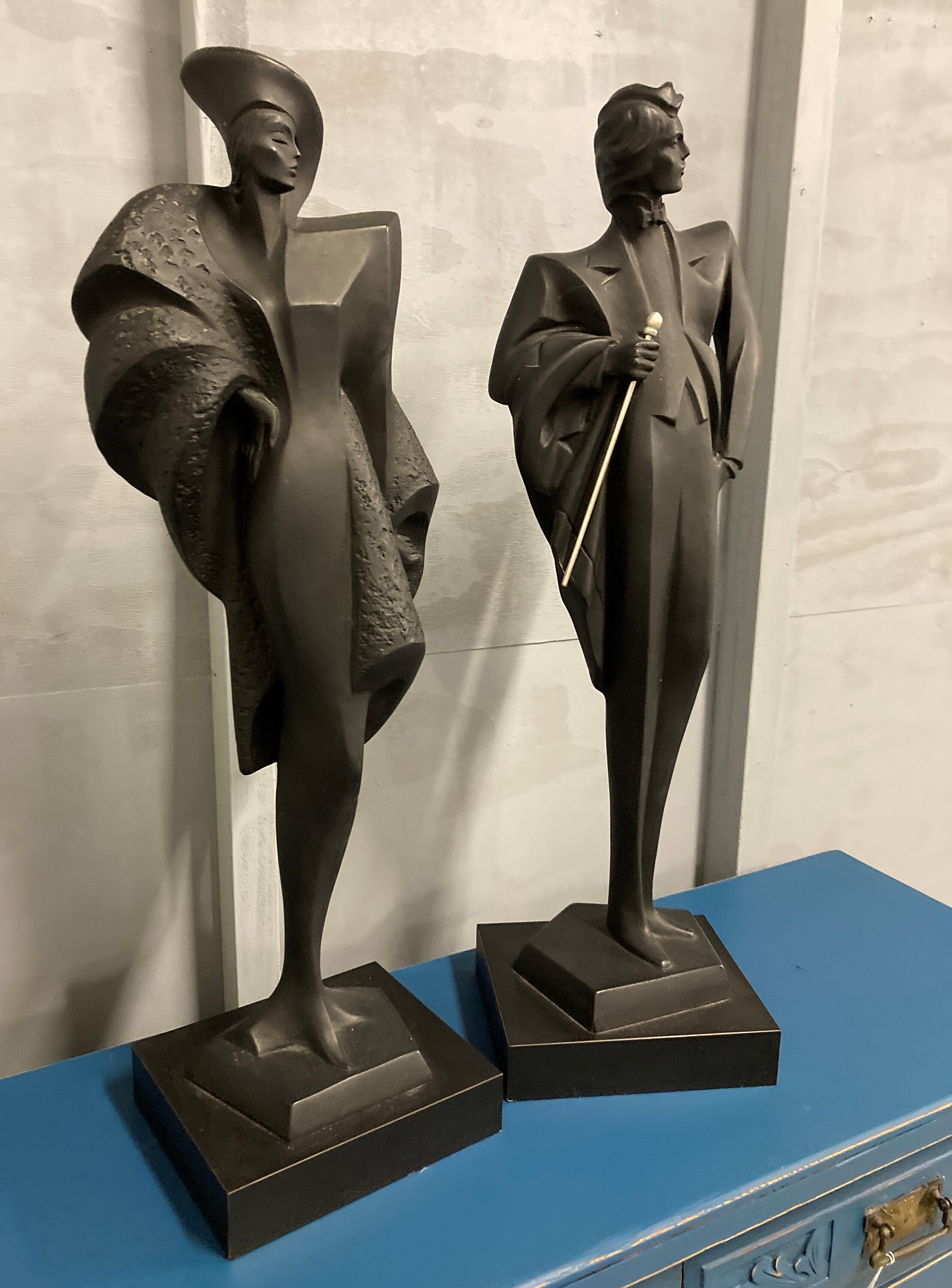 洋書 SCULPTURE David Fisher Austin Products Inc 1988 Vogue Woman w/ Hat
