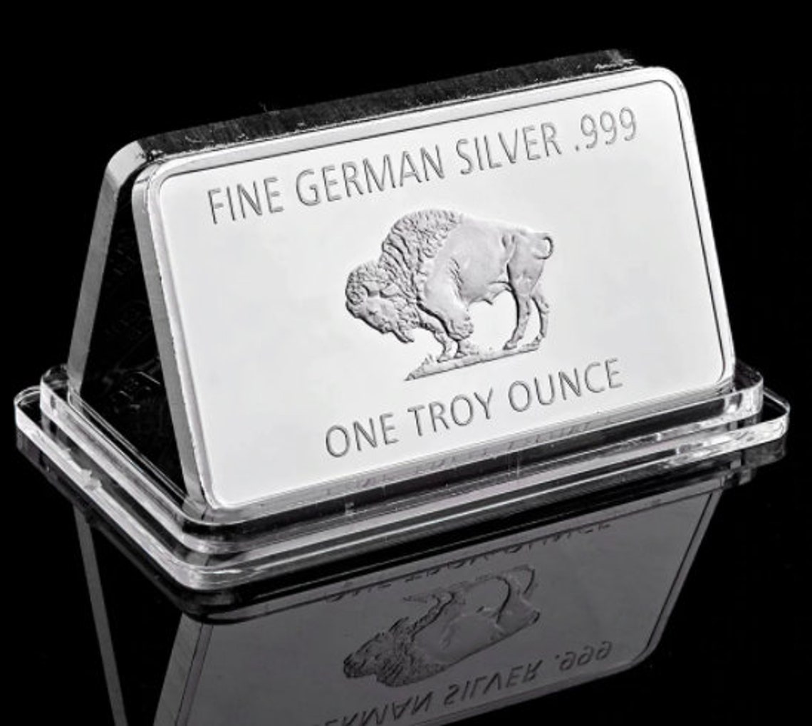 German Mint 1 Troy Ounce Buffalo German Silver Bullion Bar Etsy