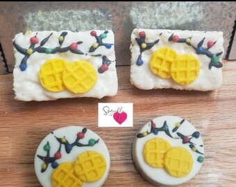2 doz = Waffles and lights treats - oreos and rice krispie treats (24 treats)
