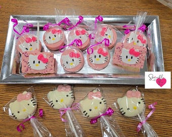 3 doz = Kitty theme Rice krispie treats, oreos and chocolate lollipops (36 treats)
