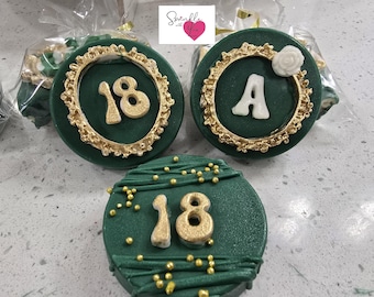 1 doz = Initial oreos or Rice Krispy treats. Choose color and Initial or number