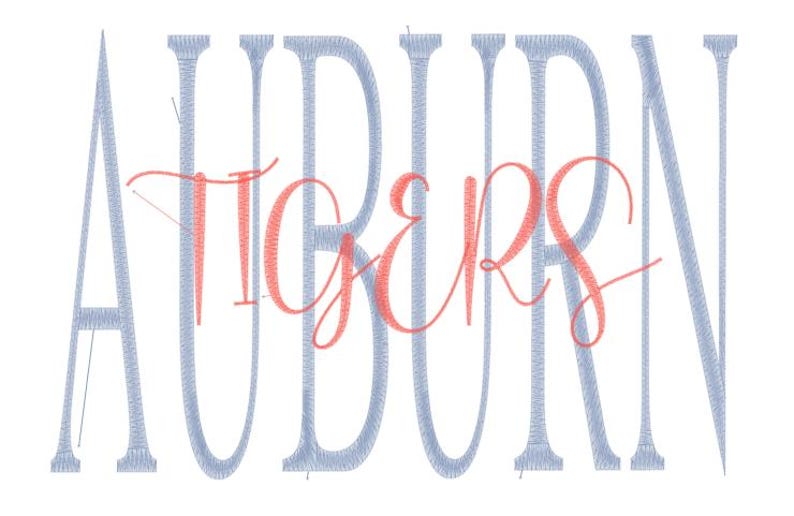 Auburn Tigers Embroidery Design | Machine Embroidery File DST PES VP3 ...