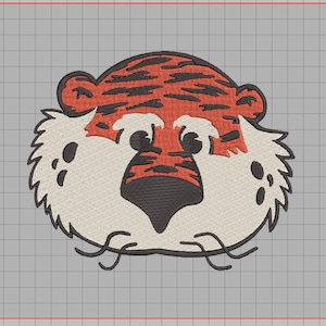 Tiger Mascot for Embroidery DST PES file  6.6" x 5" and 3.9"