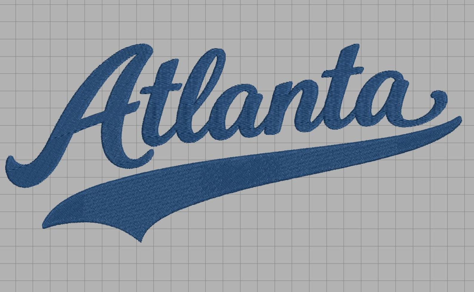 Atlanta Script Embroidery Design – Sports Style Baseball Font – Instant ...
