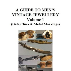 Vol 1 y 2 PDF Descargar libro electrónico - Libro de investigación de joyería vintage para hombres - gemelos, clip de corbata, barra de cuello, truco de cartas del mago, Damasquinado, Swank