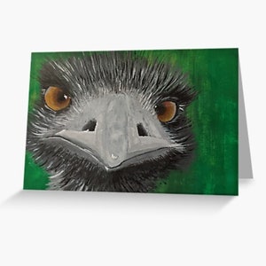 A6 Grußkarte 10 x 15 cm (4 x 6 in) - besonderes Kunstwerk 'Eddie The Emu' von Sandra Burns ART - Einzigartige und originelle Geschenke
