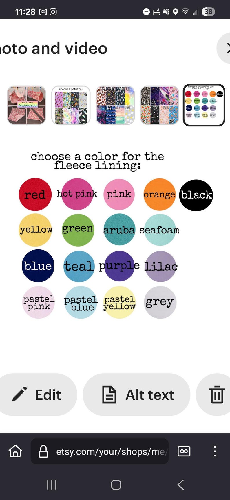 Puede incluir: Imagen que muestra opciones de color para el forro polar, incluyendo rojo, rosa intenso, rosa, naranja y negro. Otros colores incluyen amarillo, verde, aruba, espuma de mar, azul, turquesa, morado, lila, rosa pastel, azul pastel, amarillo pastel y gris.